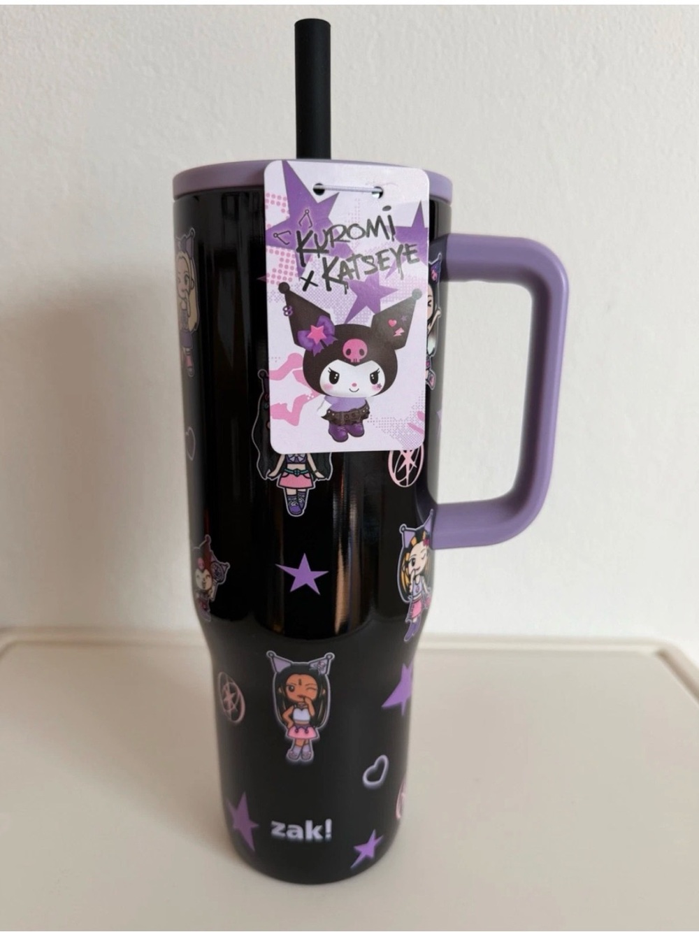 Katseye x Sanrio Kuromi  30oz Spill Proof Tumbler Cup Limited Edition NWT Eyekon